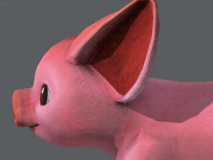 pig cartoon 3D Model