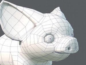 pig cartoon 3D Model