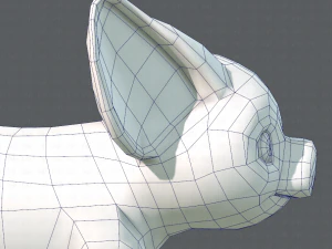 pig cartoon 3D Model