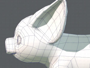 pig cartoon 3D Model