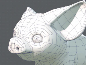 pig cartoon 3D Model