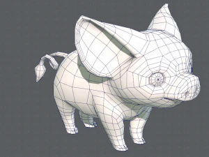pig cartoon 3D Model