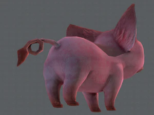 pig cartoon 3D Model