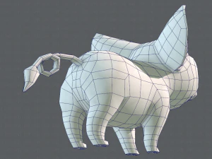 pig cartoon 3D Model