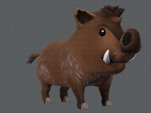 boar cartoon 3D मॉडल