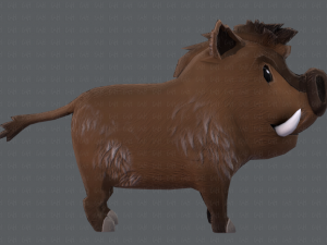 boar cartoon 3D मॉडल