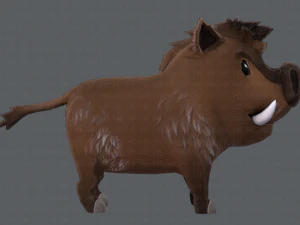 boar cartoon 3D Model