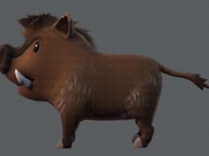 boar cartoon 3D मॉडल