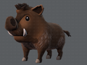boar cartoon 3D मॉडल