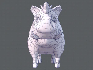 boar cartoon 3D Model