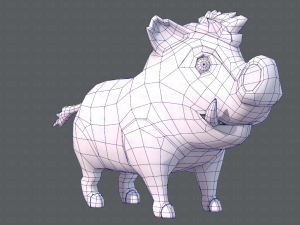 boar cartoon 3D मॉडल