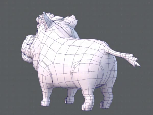 boar cartoon 3D Model