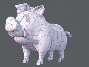 boar cartoon 3D मॉडल