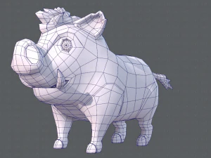 boar cartoon 3D Model