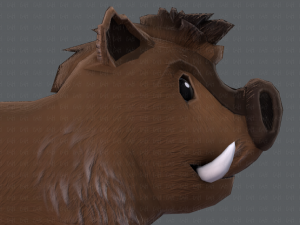 boar cartoon 3D मॉडल
