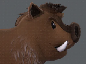 boar cartoon 3D Model