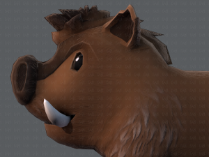 boar cartoon 3D मॉडल