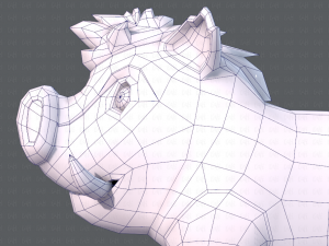 boar cartoon 3D मॉडल