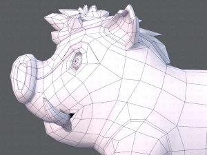 boar cartoon 3D Model