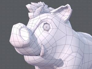 boar cartoon 3D मॉडल