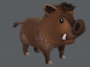 boar cartoon 3D मॉडल