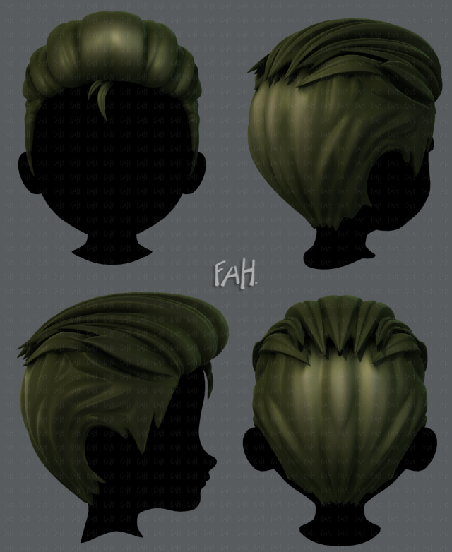 3d hair style for boy v17 Modello 3D .c4d .max .obj .3ds .fbx .stl .blend 