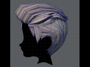 3d hair style for boy v17 3D Model