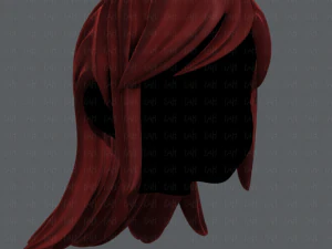 3d hair style for girl v17 3D Model