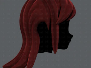 3d hair style for girl v17 3D Model