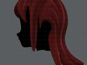 3d hair style for girl v17 3D Model