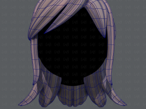 3d hair style for girl v17 Modelo 3D
