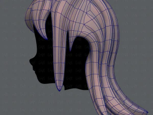 3d hair style for girl v17 3D Model