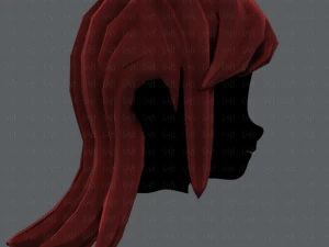 3d hair style for girl v17 3D Model
