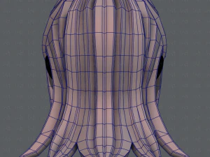 3d hair style for girl v17 3D Model