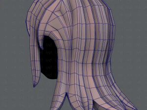 3d hair style for girl v17 3D Model
