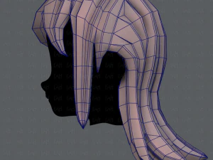 3d hair style for girl v17 3D Model