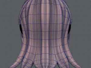 3d hair style for girl v17 3D Model