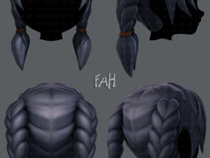 Acconciatura 3d per ragazza v18 Modello 3D