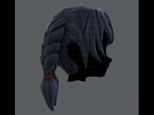 3d hair style for girl v18 3D Model