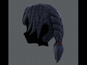 3d hair style for girl v18 3D Model