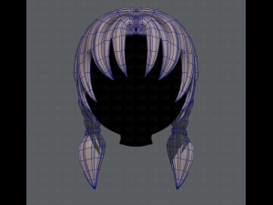 3d hair style for girl v18 3D Model