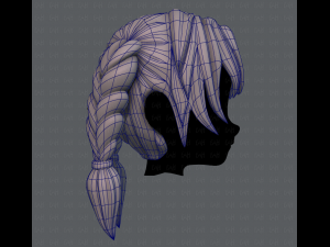3d hair style for girl v18 3D Model