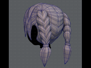 3d hair style for girl v18 3D Model
