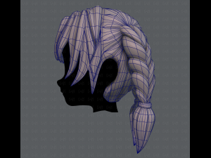 3d hair style for girl v18 3D Model