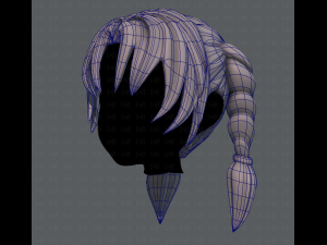 3d hair style for girl v18 3D Model