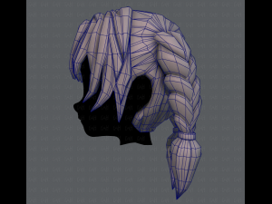 3d hair style for girl v18 3D Model