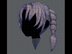 3d hair style for girl v18 3D Model