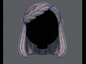 3d hair style for girl v19 3D 模型