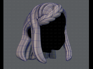 3d hair style for girl v19 3D 模型