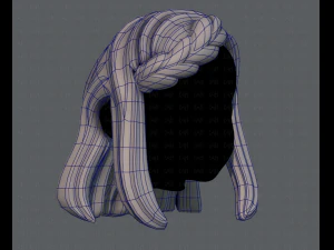3d hair style for girl v19 3D Model
